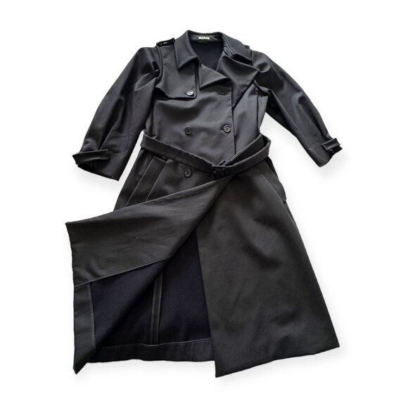Miu Miu Fall Winter 2007 Black Belted Trench Coat Size 42 IT / US 6 - Picture 5 of 13